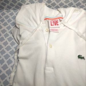 Lacoste long-sleeved shirt with hood.